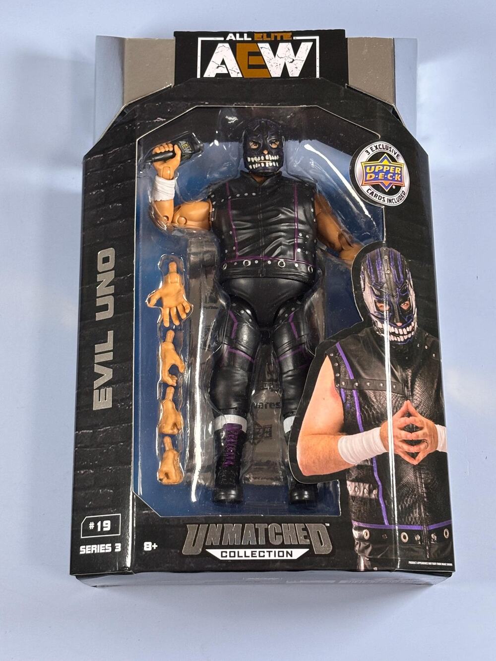AEW Evil Uno Figure #19 - Unmatched Collection Series 3 Jazwares 2021 New 10.5”